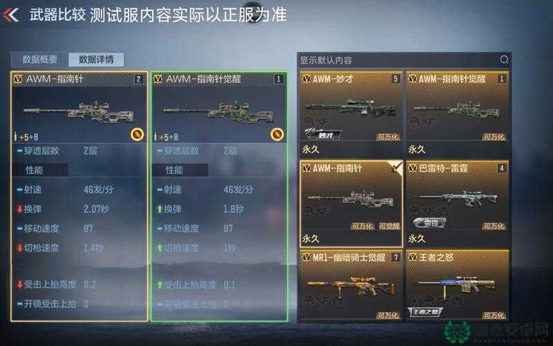 穿越火线枪战王者AWM-秒才过载皮肤击杀变色详解